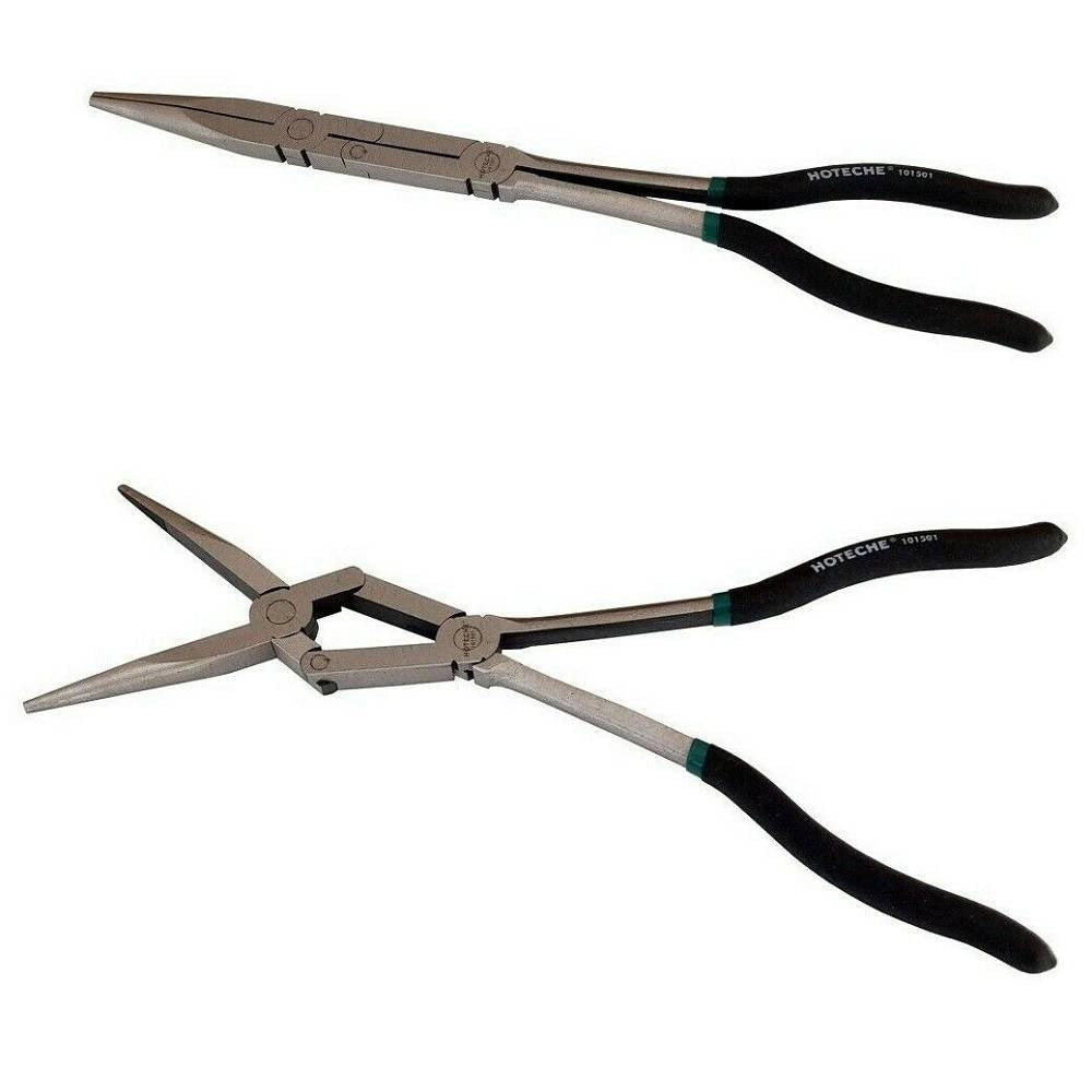 Trade Shop - Pinze Extra Lunghe 13'' Becco Dritto A Doppio Snodo Per Valvole Molle 101501 -