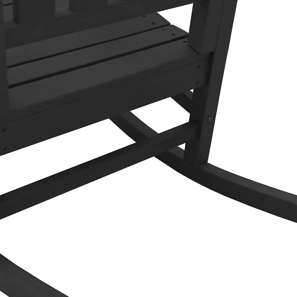 Sedia a dondolo da giardino Nero 92 x 70 x 108cm HDPE 42006615