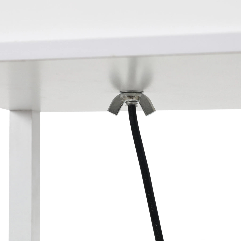 Lampada da Terra con Mensole ¨C Minimal ¨C Bianco MDF 26x26x160cm
