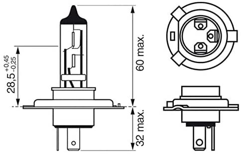 BOSCH LAMPADINA LONG LIFE H4 12V 60/55W