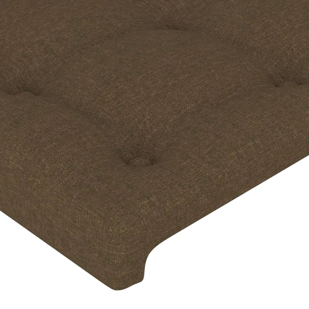Testiera | Testata ad Orecchio Marrone Scuro 183x16x118/128 cm in Tessuto