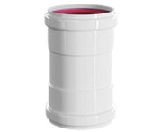 MANICOTTO ALLUMINIO ESTRUSO BIANCO 13CM ø80   PUCCI SRL