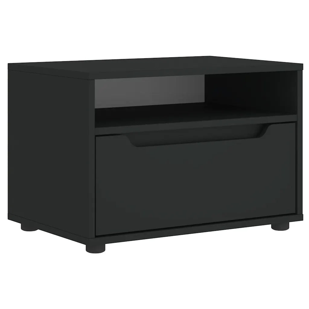Mobile TV | Armadietto TV | Mobile Porta TV VISNES Nero 60x40x38 cm in Legno Multistrato