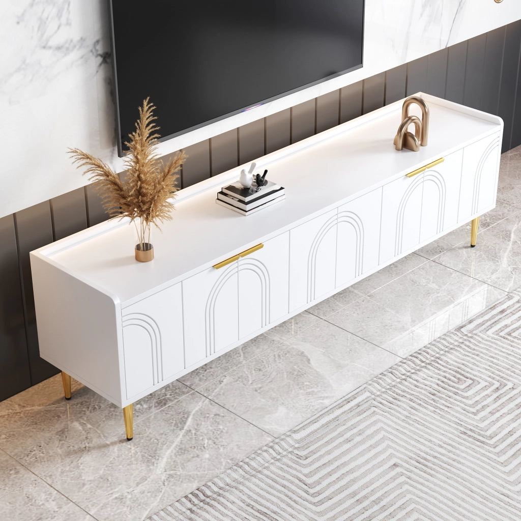 Cassettiera TV bianca in MDF lunghezza 170 cm