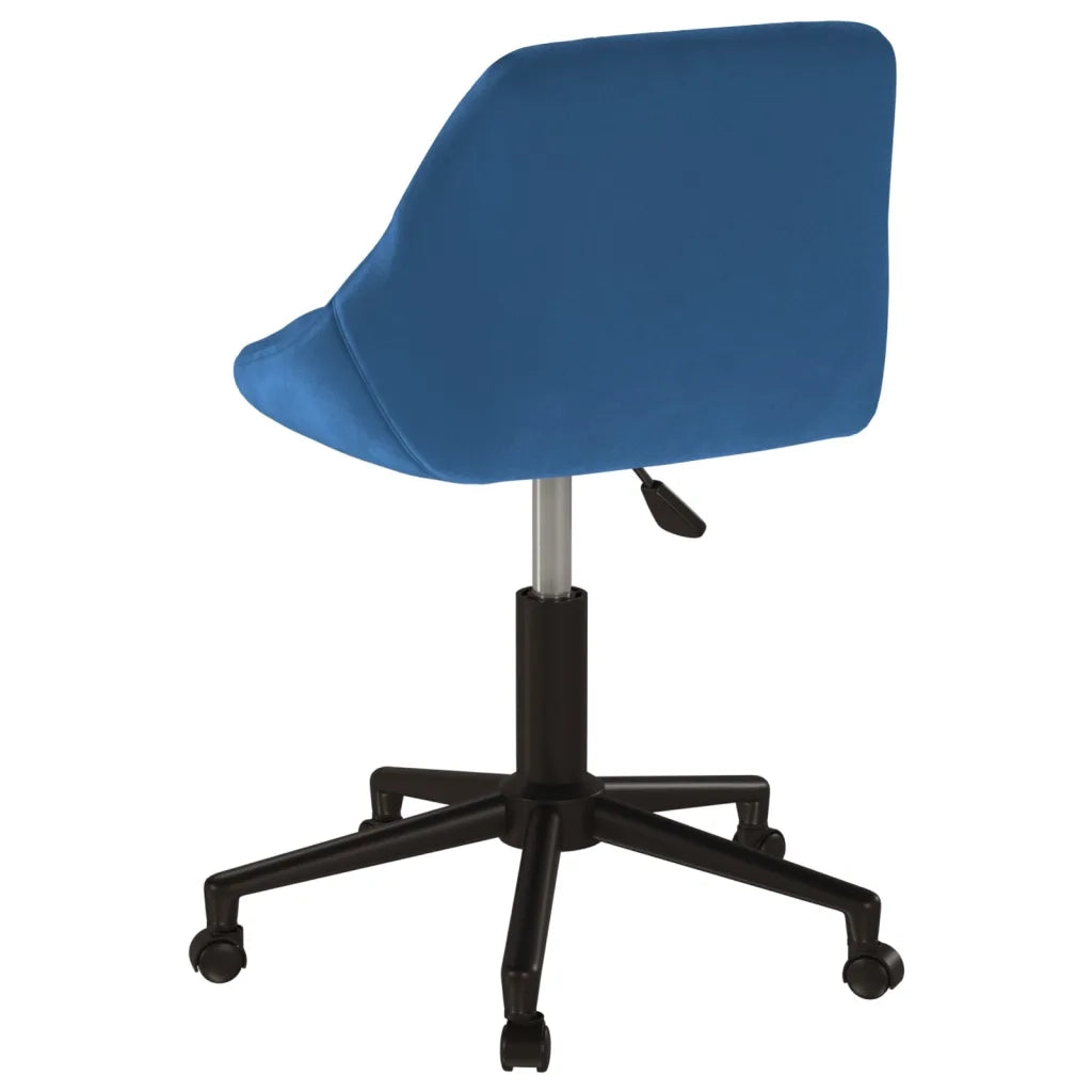 Sedia da Pranzo Girevole Blu in Velluto 3089036