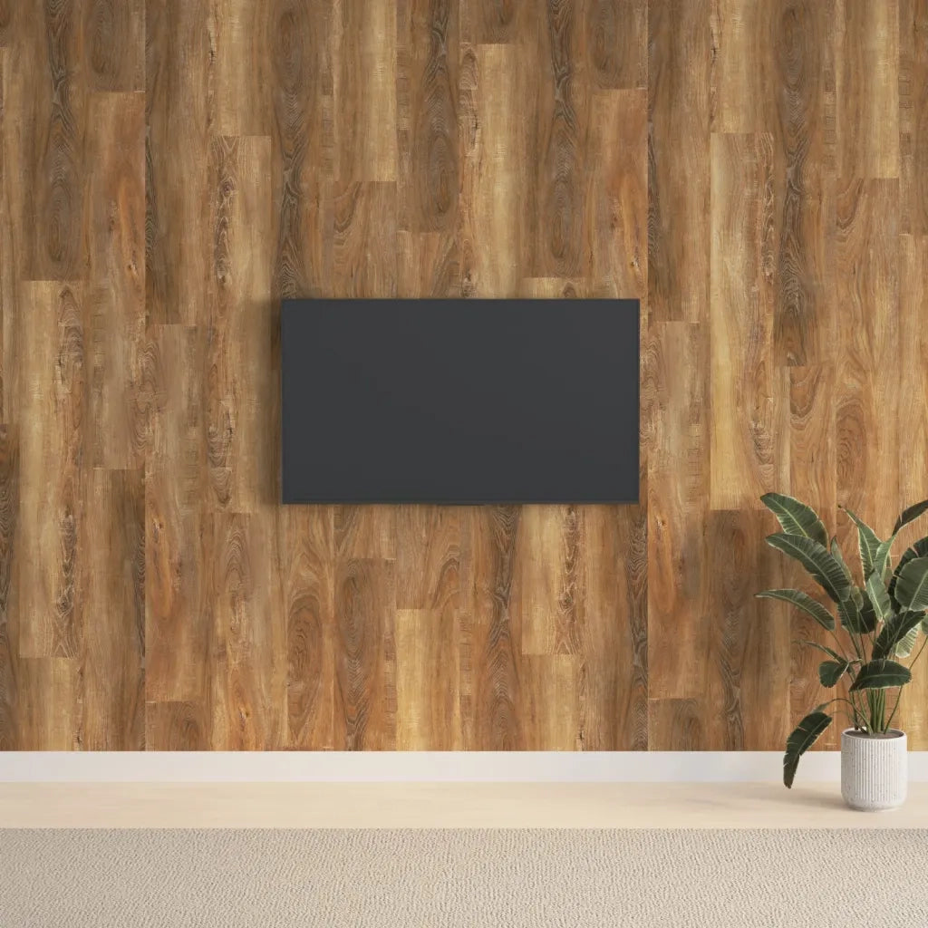 Pannelli da Parete Effetto Legno Marrone PVC 2,06 m² 351819