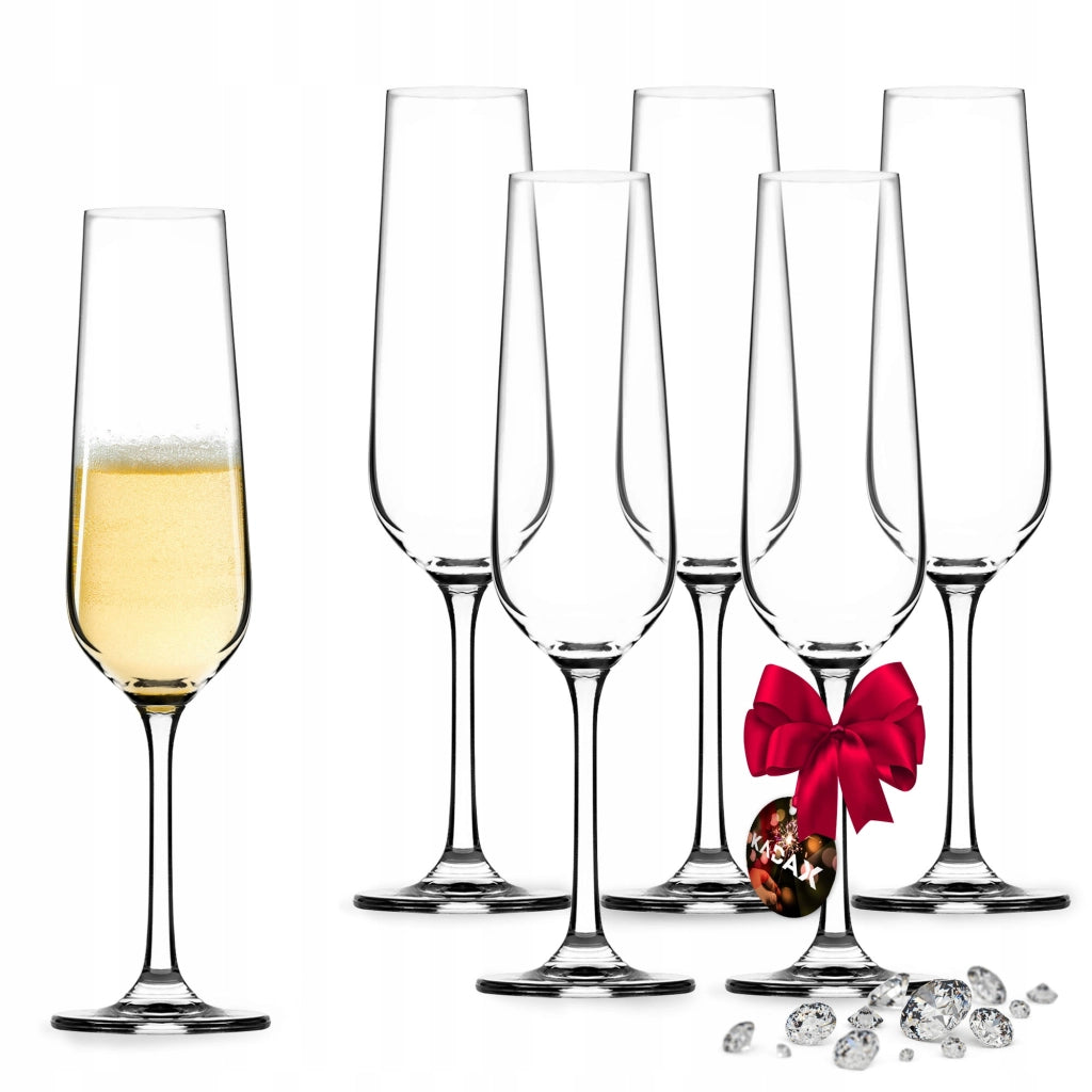 Set di 6 bicchieri da champagne/prosecco KADAX da 200 ml