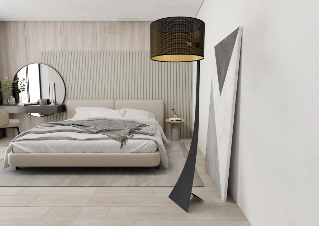 Lampada da terra Emibig Estrella nero/oro E27 157cm