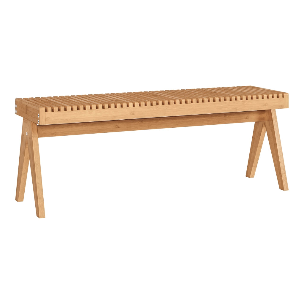 Panca da Scarpe Lasdarvoo Seduta in Bambù Naturale 120 x 35 x 45 cm [en.casa]