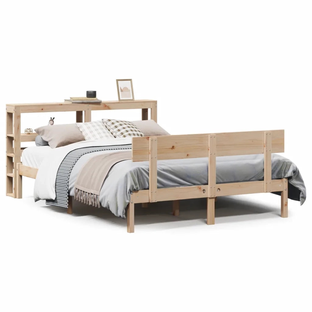 Letto senza Materasso-Struttura Letto 120x190 cm in Legno Massello di Pino 116010