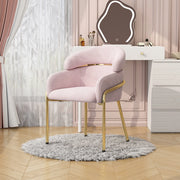 Sedia da Pranzo in Velluto con Gambe in Metallo ¨C MINIMAL ¨C Rosa