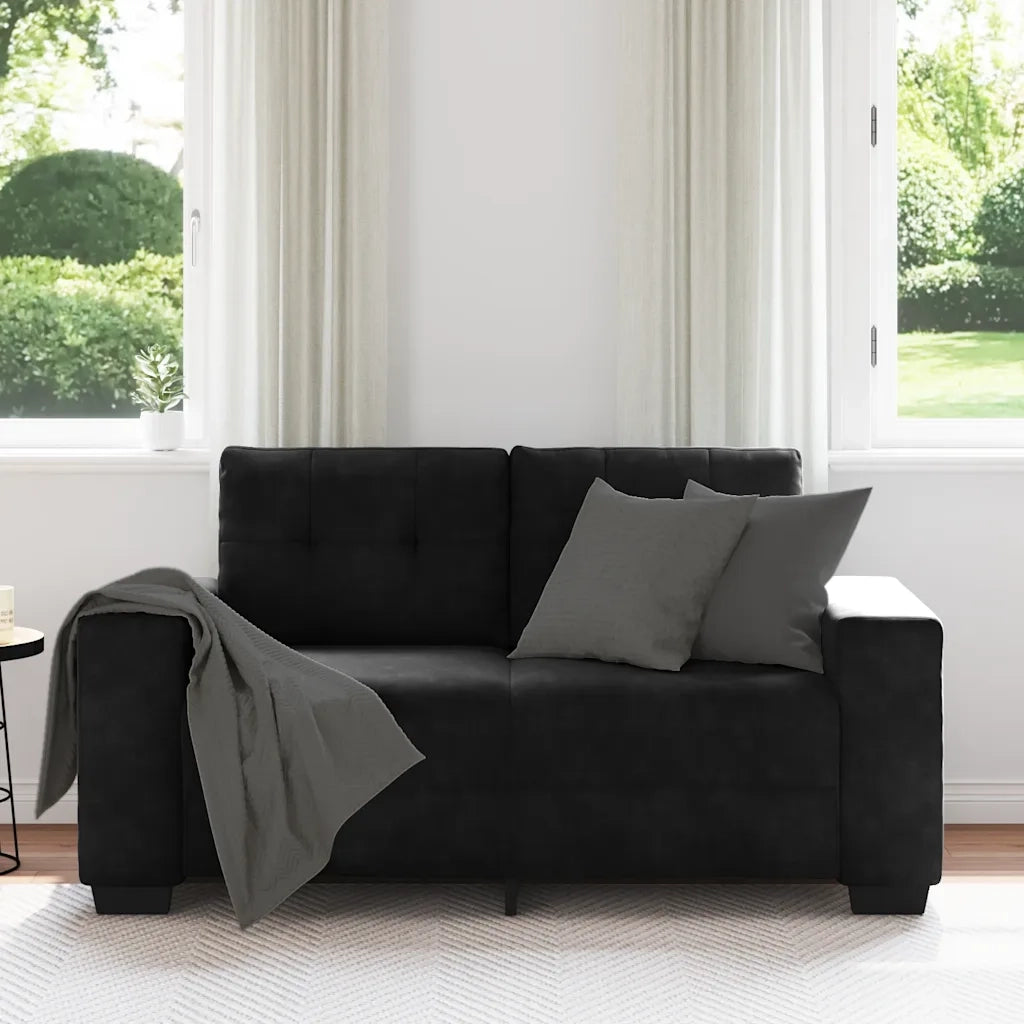 Divano Divanetto-Sofa Nero 120 cm in Velluto 897466