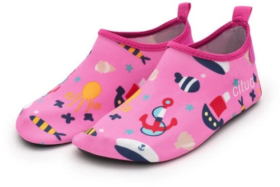 Schiene per bambino con funzione antiscivolo - scarpe da bagno per bambini che si asciugano rapidamente - scarpe da spiaggia per bambini - calzini morbidi e respiranti per interni - adatti per piscine, surf, sport e yoga - misura 34-35