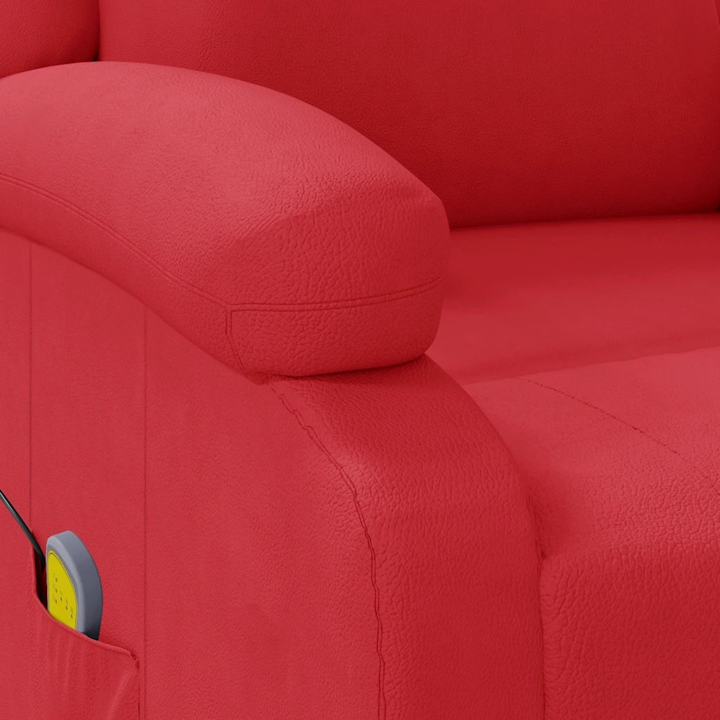 Poltrona Massaggiante Rossa in Similpelle 340167