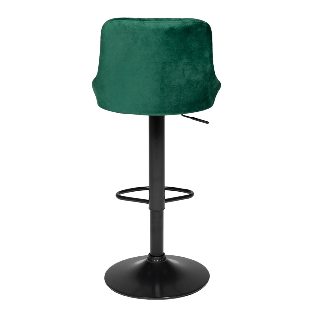 Sgabello da bar in velluto verde ROBIN