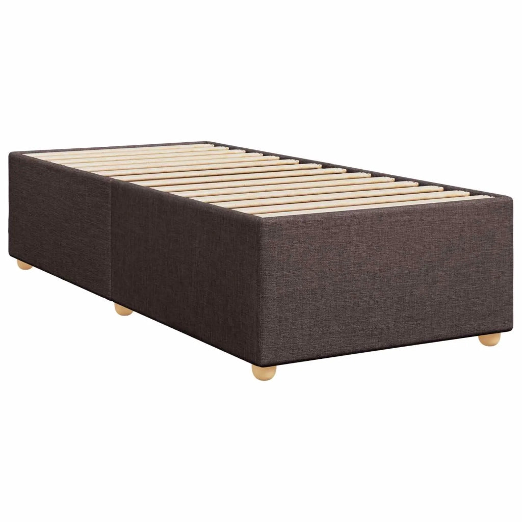 Letto box spring con materasso Marrone Scuro 100 x 200 cm 3453819