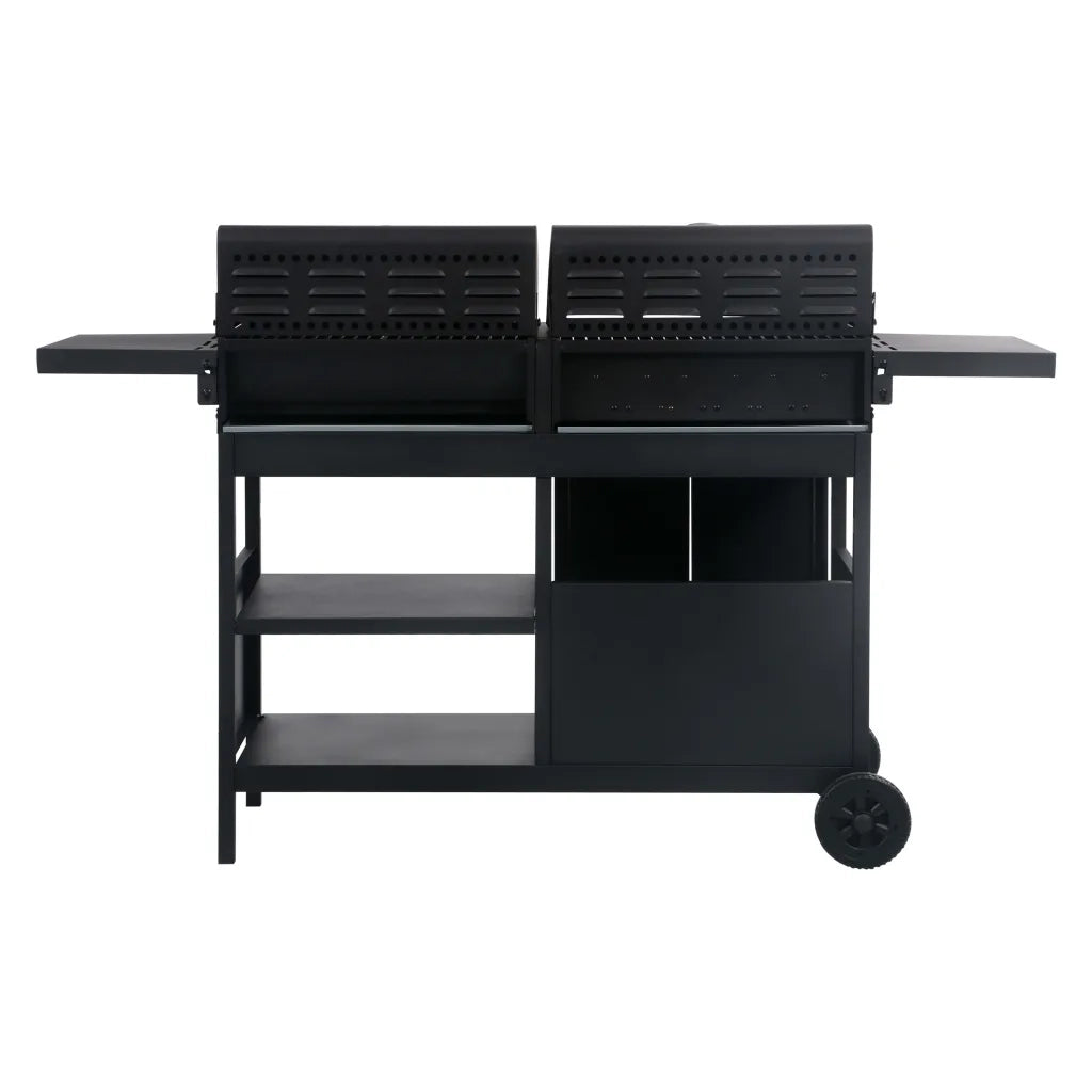 Barbecue Combinato Carbone e Gas 3 Fuochi 47388