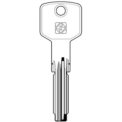 CHIAVE PUNZONATA CISA CS115 SILCA - OTTONE NICHELATO- 5 pezzi