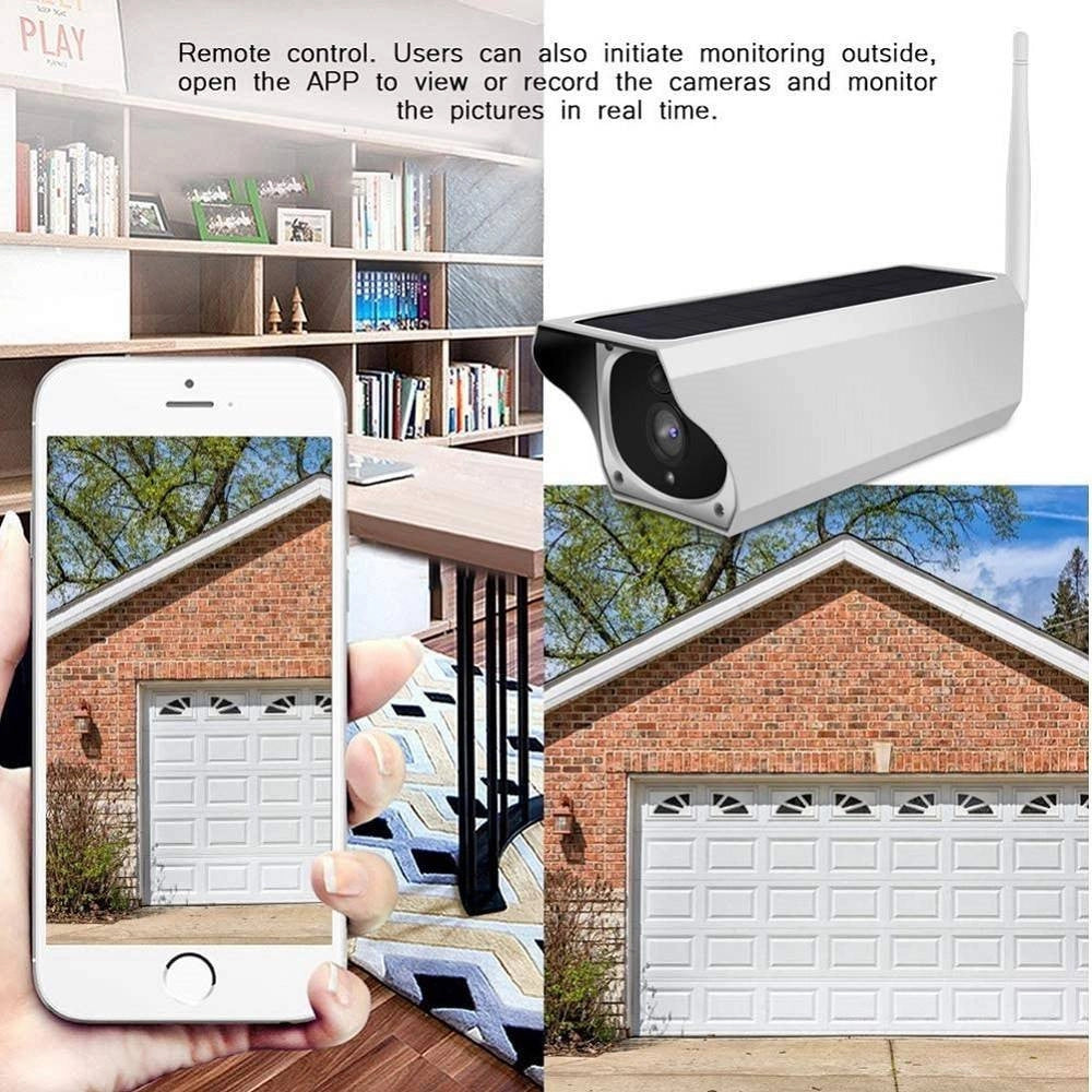 Trade Shop - Telecamera Wifi Per Esterni Con Pannello Solare Per Utilizzo Continuo Cw489 -