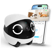 Enabot Rola Mini, robot telecamera per animali domestici, 2K QHD, batteria 5000 mAh, audio bidirezionale, Wi-Fi