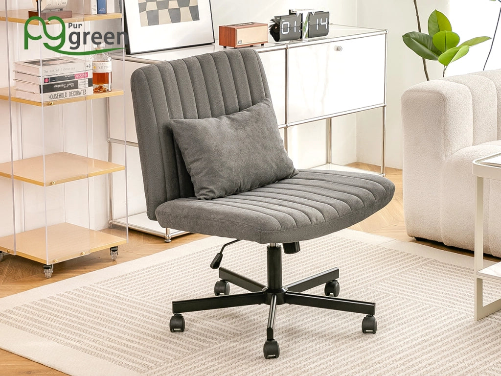 Sedia da Ufficio Girevole ¨C MINIMAL ¨C Tessuto Imbottito, Senza Braccioli, Altezza Regolabile