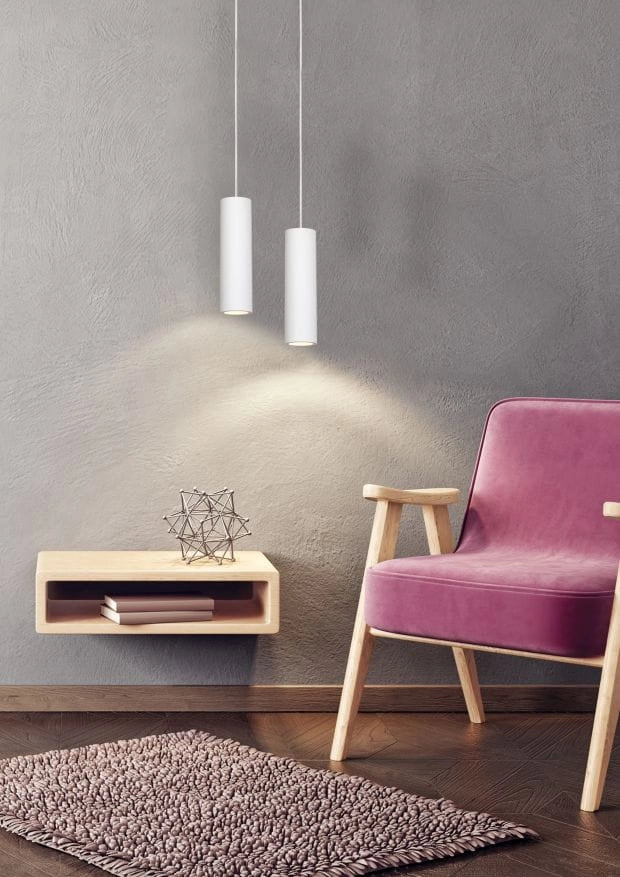 Lucide Gipsy lampada sospensione GU10 35W bianca Ø7
