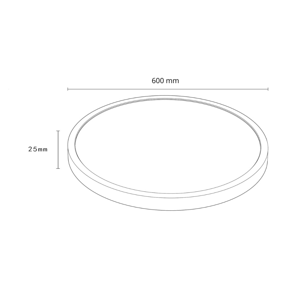 Plafoniera LED moderna nera tonda 60cm CCT 50W Light Prestige