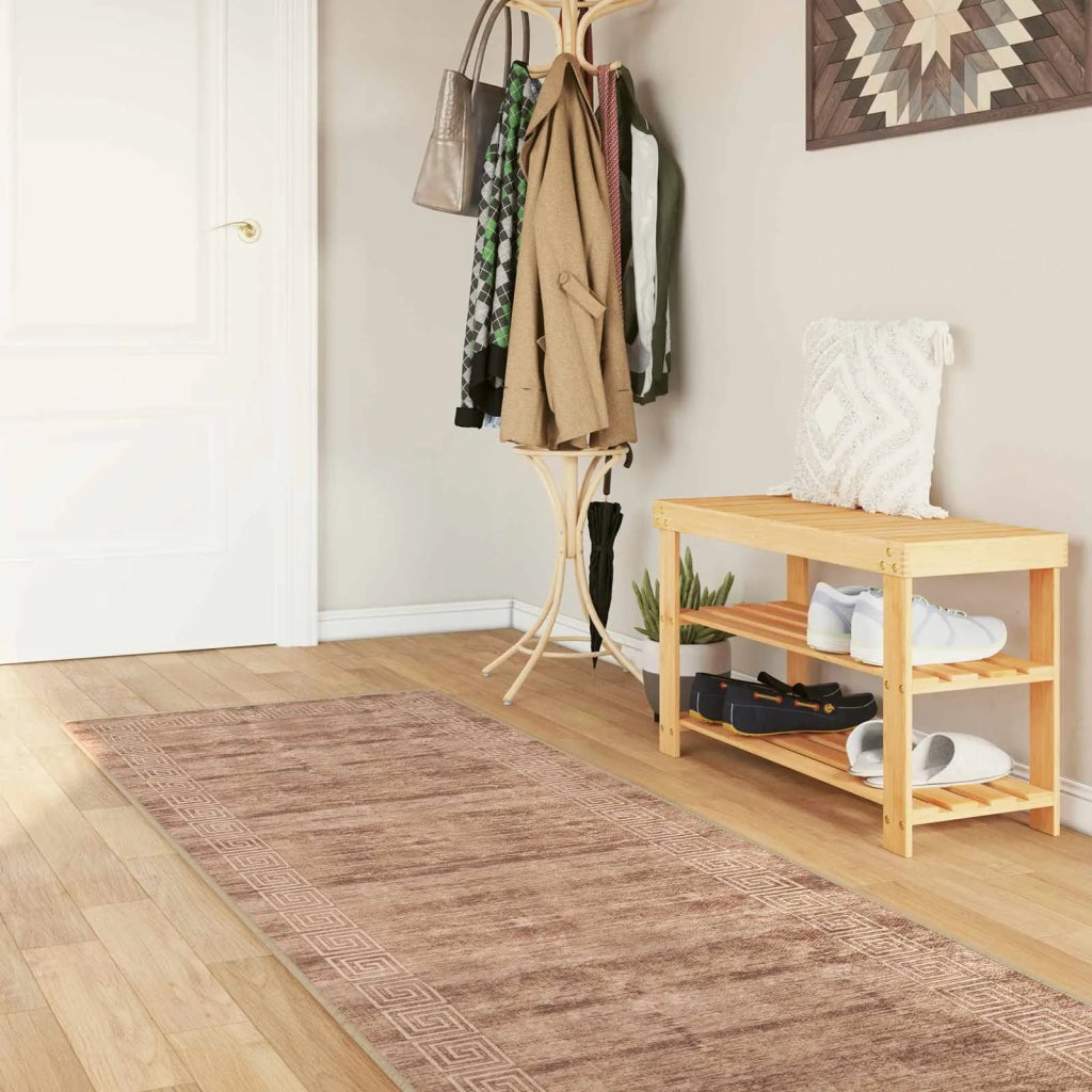 Runner Tappeto MARSA Bianco 80 x 250 cm Poliestere e PVC 42023310