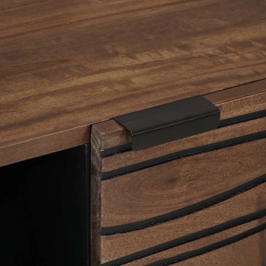 Credenza Marrone 80 x 33 x 75 cm legno massello di mango 4018035
