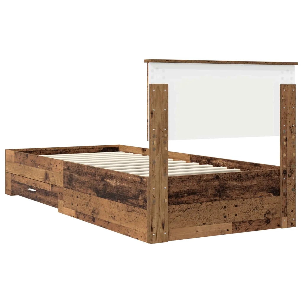 Struttura del letto-Giroletto Legno vecchio 90 x 200 cm Legno multistrato 744705