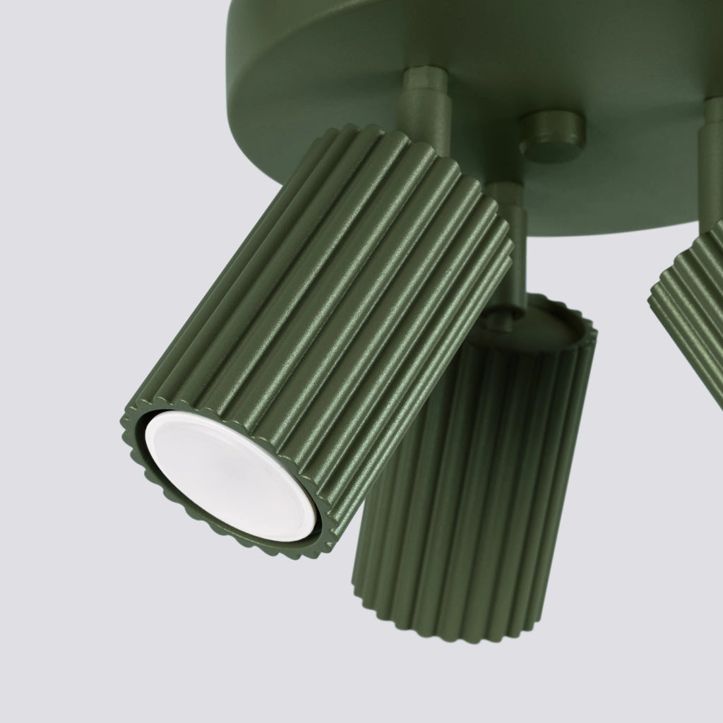 Lampada da soffitto KARBON 3P verde oliva