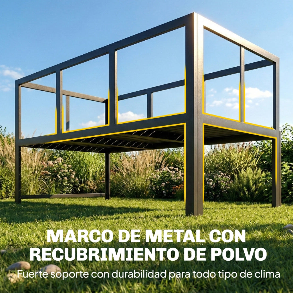 Set da giardino 2 divani 2 posti con cuscini e tavolino ¨C Minimal ¨C grigio