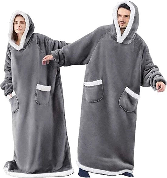 Pantaloni da casa unisex oversized con cappuccio da donna da uomo