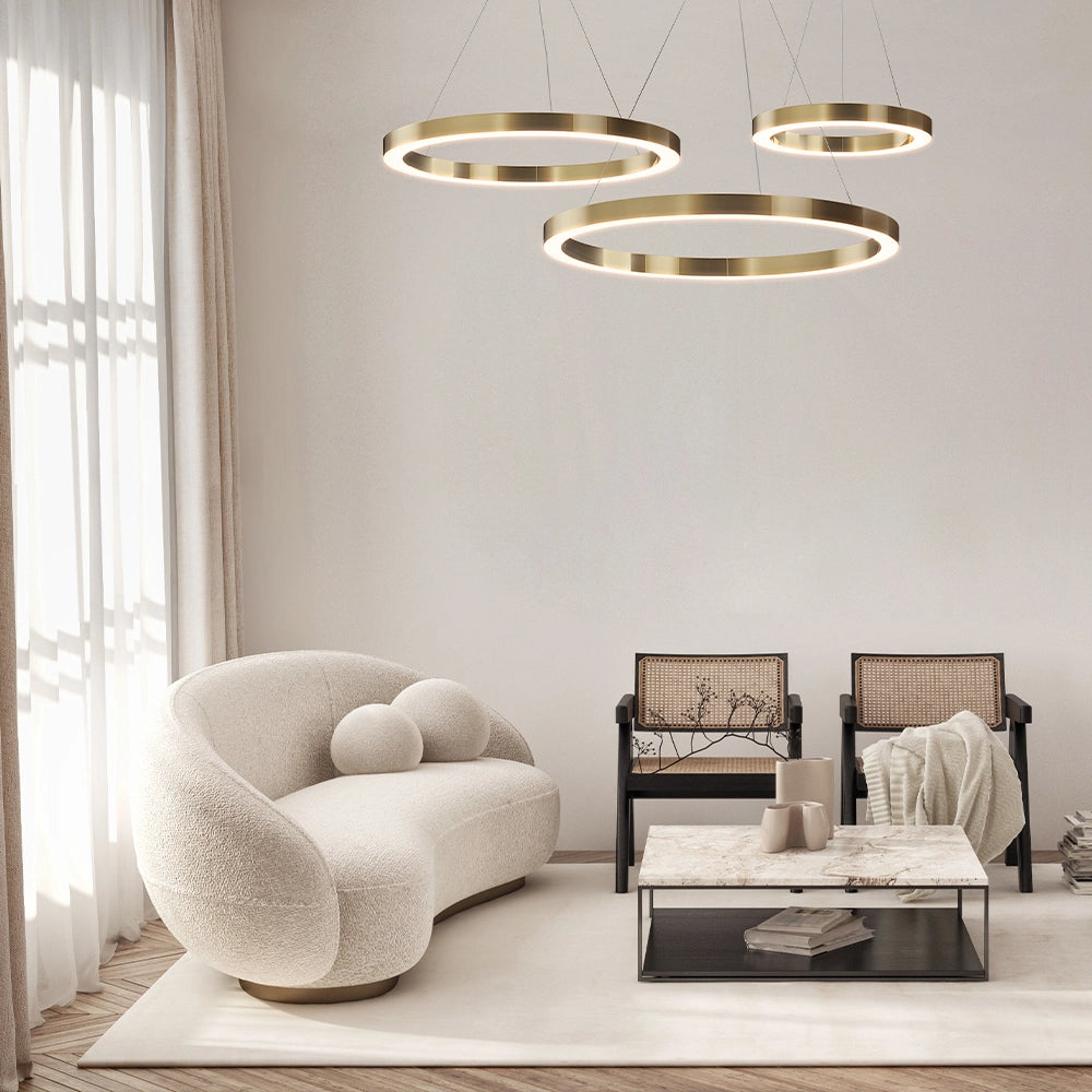 Maytoni Saturno lampada a sospensione LED Ø40 ottone