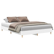 Letto matrimoniale | Letto per adulti | Giroletto senza Materasso Bianco 140x200 cm Legno Multistrato