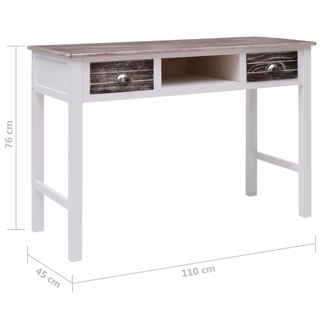 Scrivania | Tavolo da Ufficio Marrone 110x45x76 cm in Legno