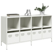 Credenza Bianca 135x39x73,5 cm in Acciaio Laminato a Freddo 3307166