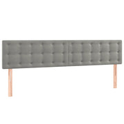 Testiera | Testata Grigio Chiaro 200x5x78/88 cm in Velluto