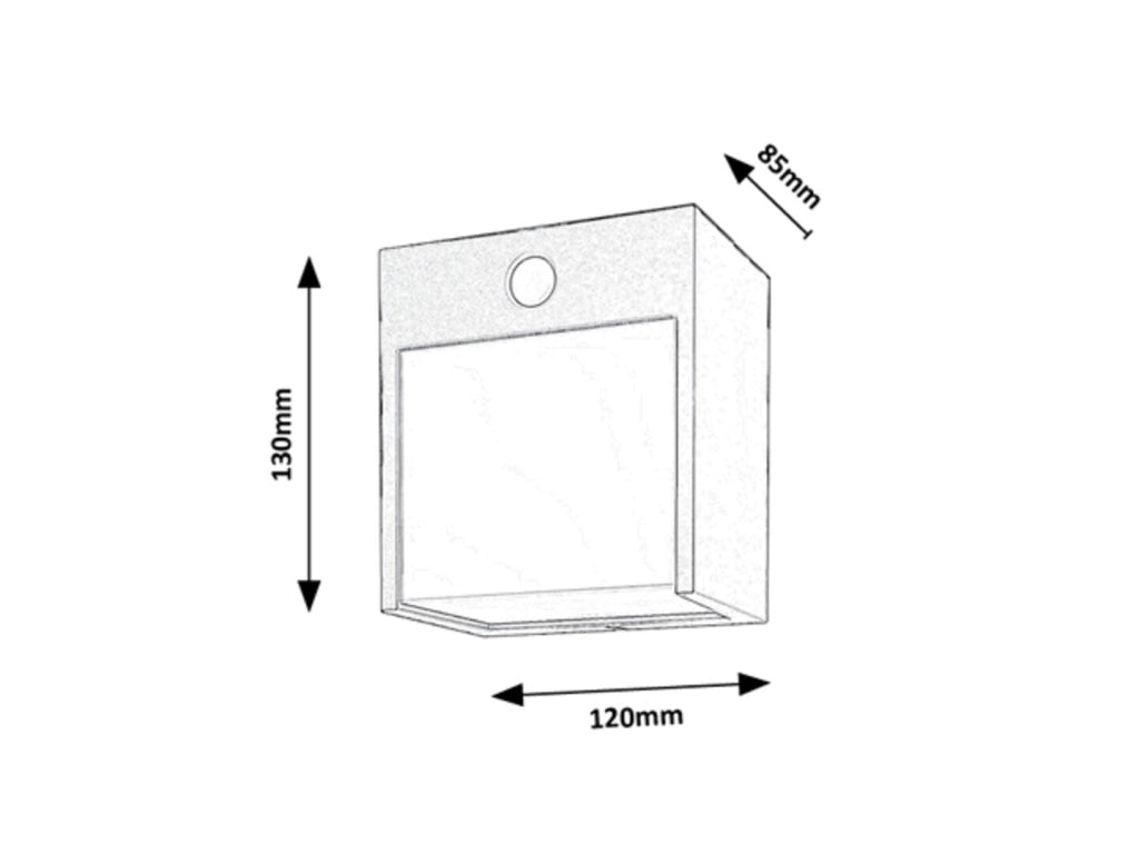 Applique esterna LED 12W con sensore Balimo bianca opaca