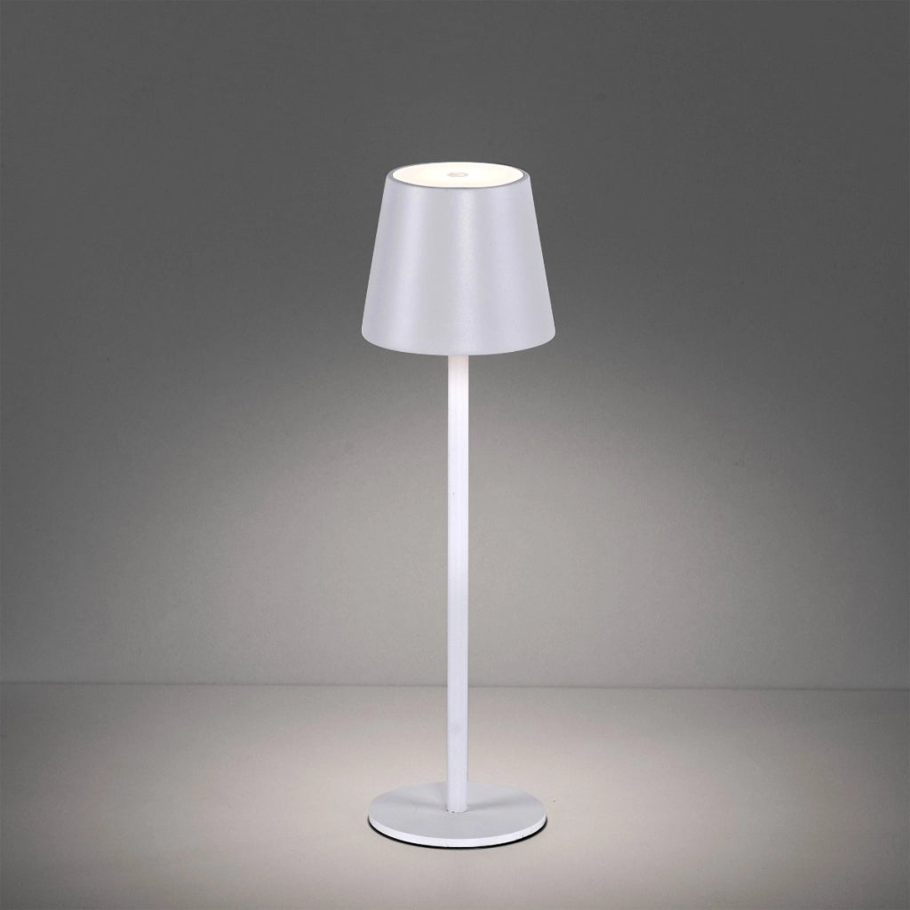 Lampada da tavolo esterna portatile bianca touch IP54 LED 3W Euria