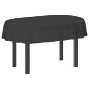 Tovaglia da Tavolo Ovale Grigio Scuro 130 x 180 cm Poliestere 42039911