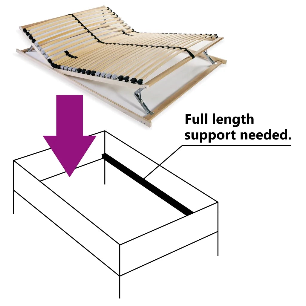 Rete a Doghe 7 Zone senza Materasso con 28 Doghe 80x200 cm 246460