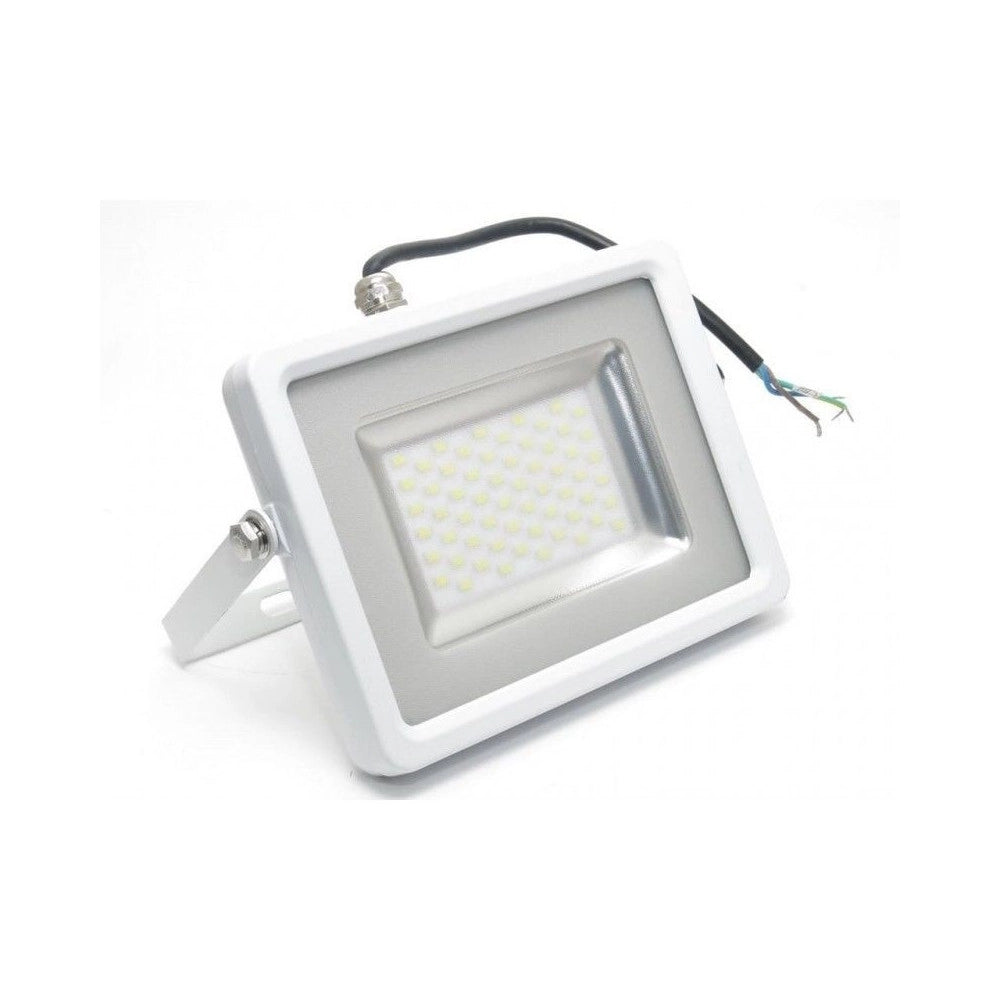 Trade Shop - V-tac Faro Led Smd 10w 20w 30w 50w 100w Ultra Slim Da Esterno Colore Bianco - -bianco Caldo-50 Watt