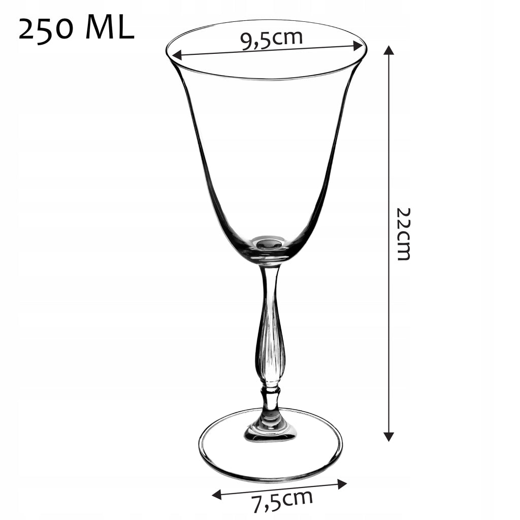 Set di 6 bicchieri da vino rosso e bianco KADAX da 250 ml