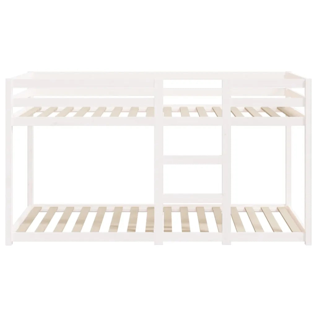 Letto singolo | Letto per adulti | Letto a Castello Bianco 80x200 cm in Legno Massello di Pino