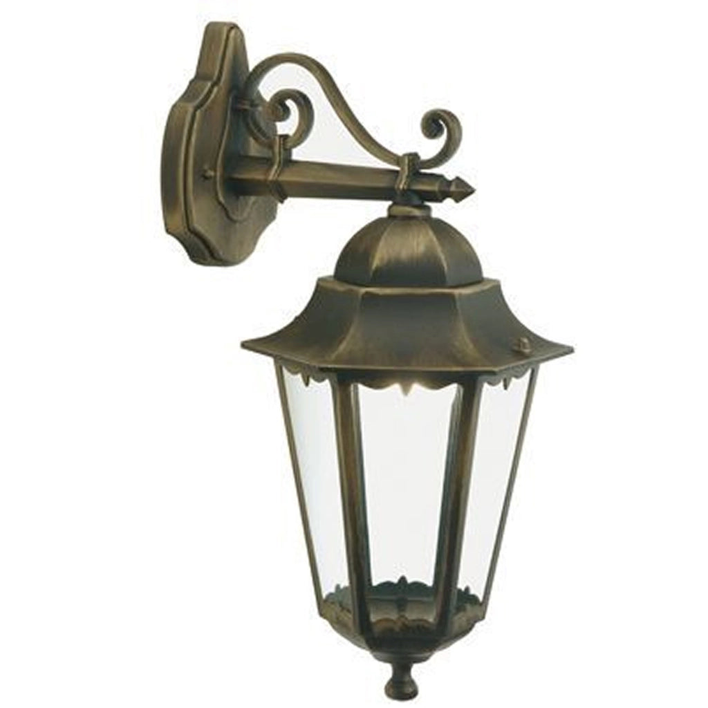 Applique in basso in alluminio linea merlet nero oro
