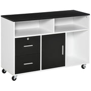 Scrivania con Cassetti ¨C Minimal ¨C Nero e Bianco, 100x35x65cm