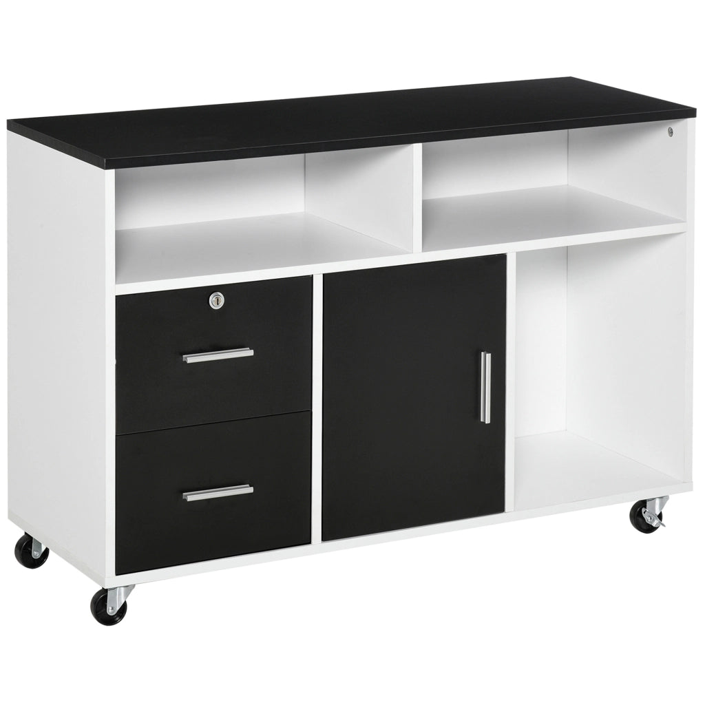 Scrivania con Cassetti ¨C Minimal ¨C Nero e Bianco, 100x35x65cm