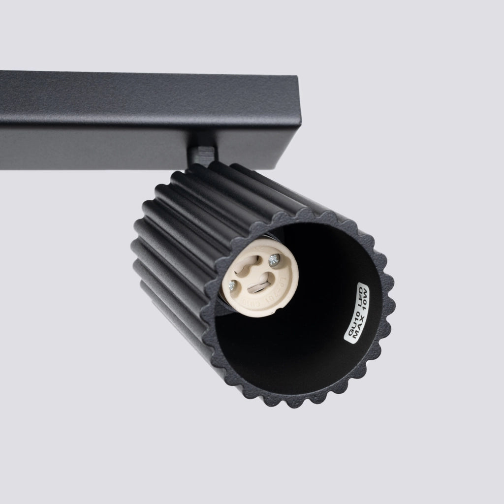 Lampada da soffitto KARBON 6L nero