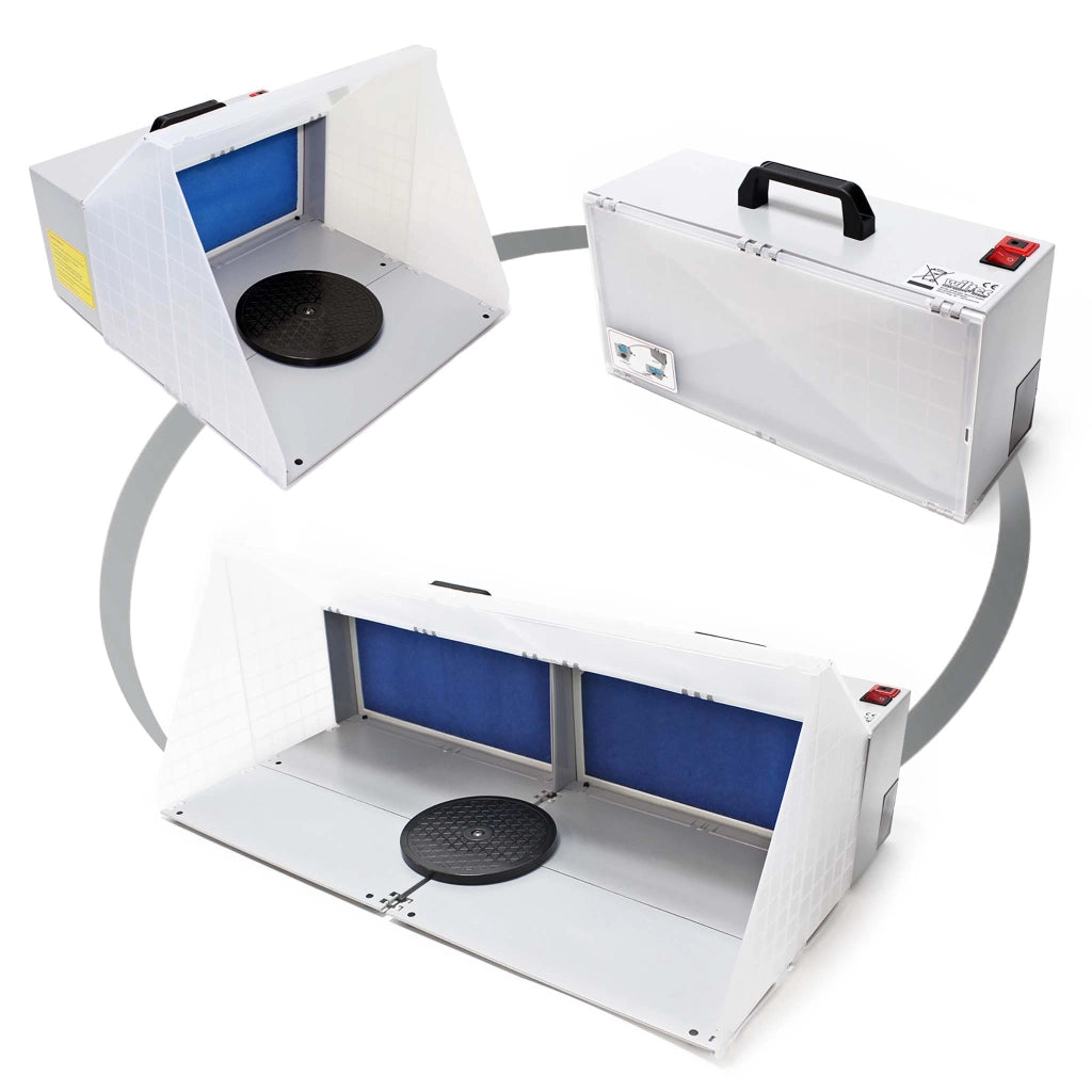 Cabina di aspirazione per verniciatura ad aerografo 3m³/min Aspiratore estrattore con filtro
